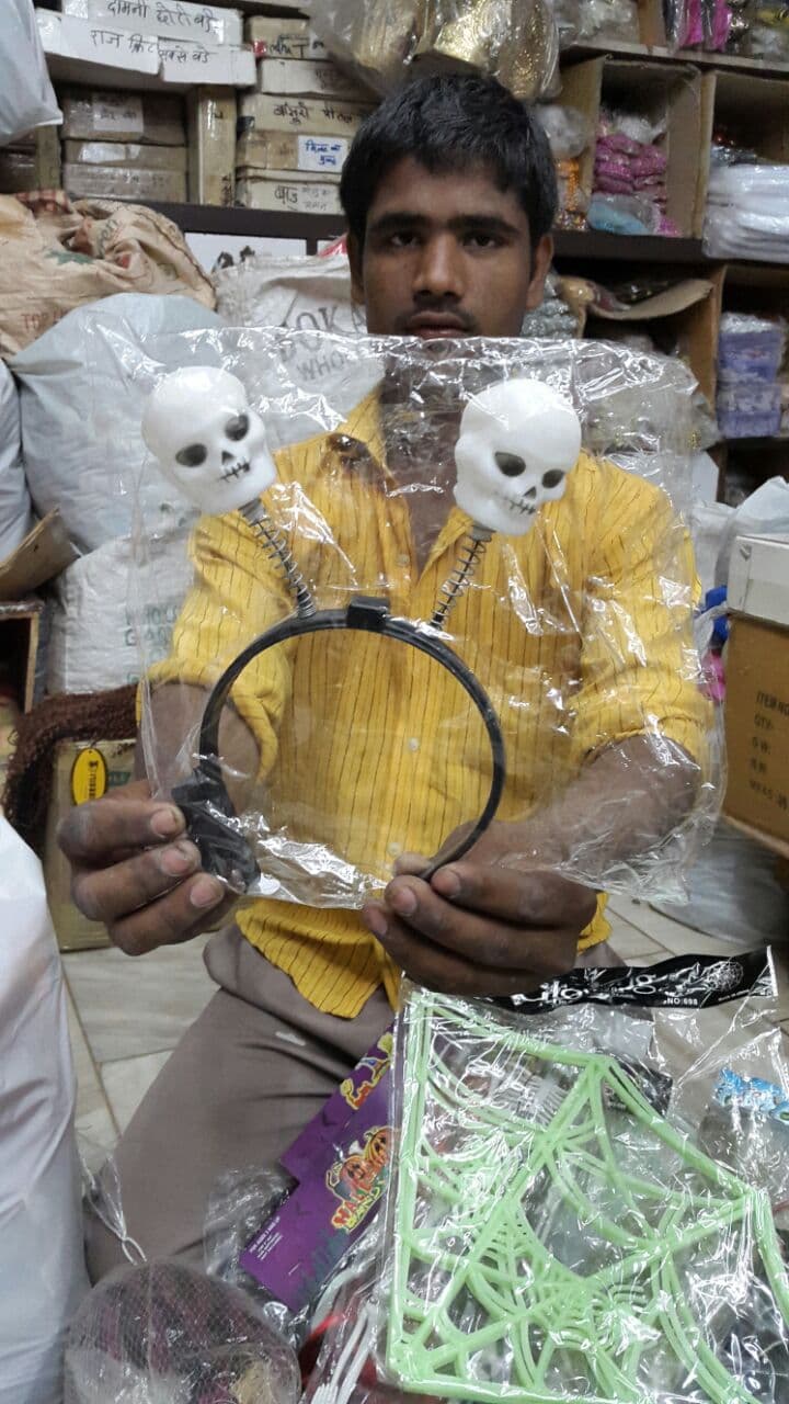 Kids Skull Head Band Costume
