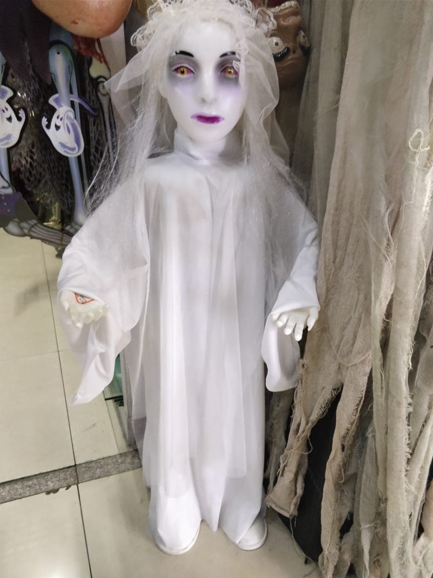 Kids White Ghost Decor Costume