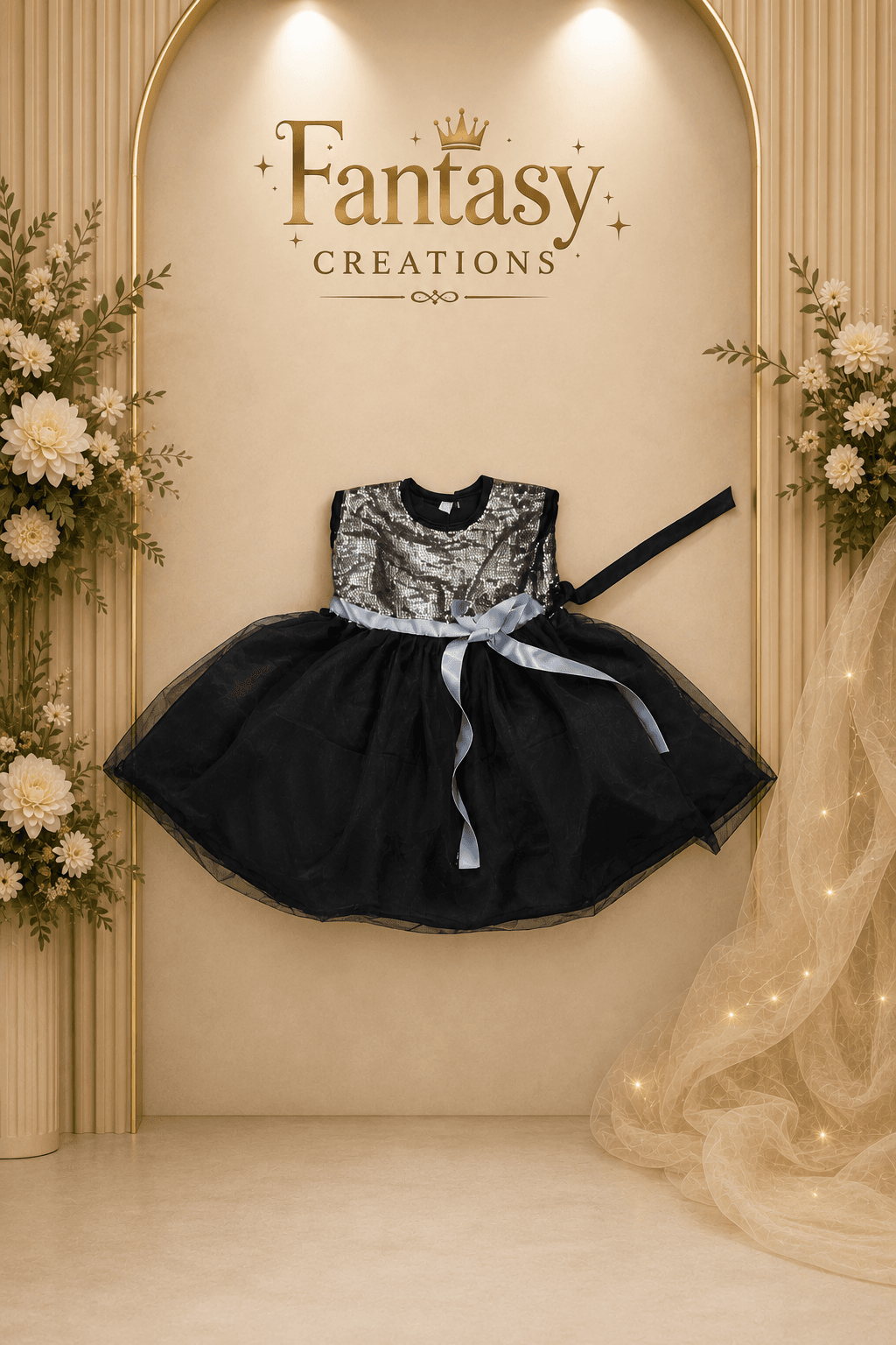 Black Sequined Dress