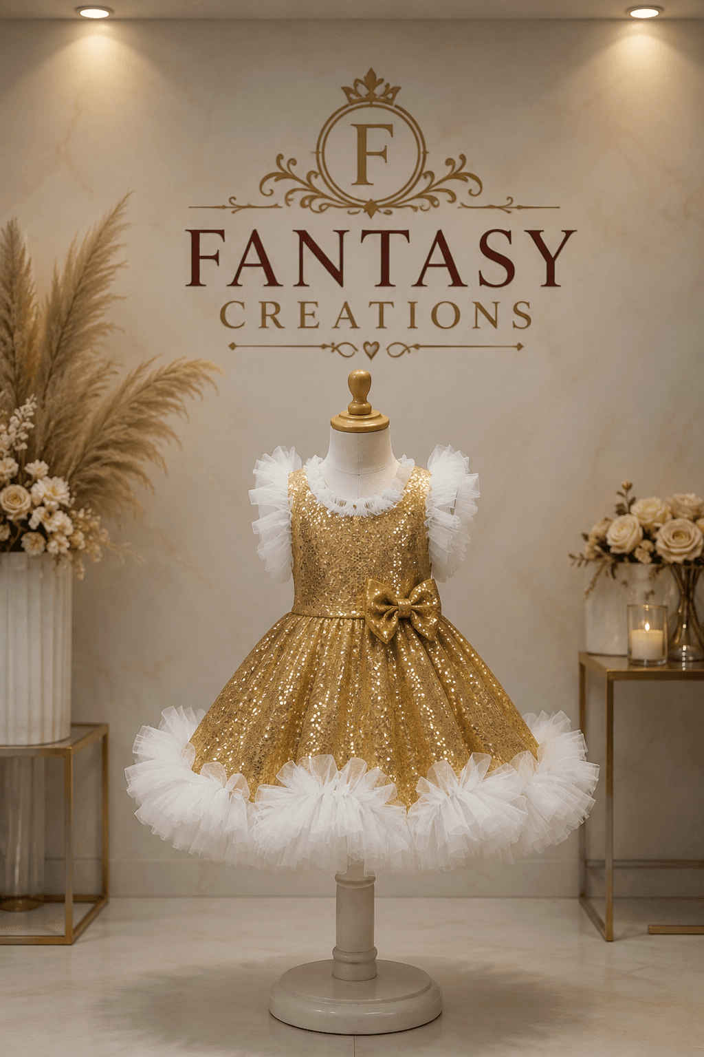 Gold Sequined Dress
