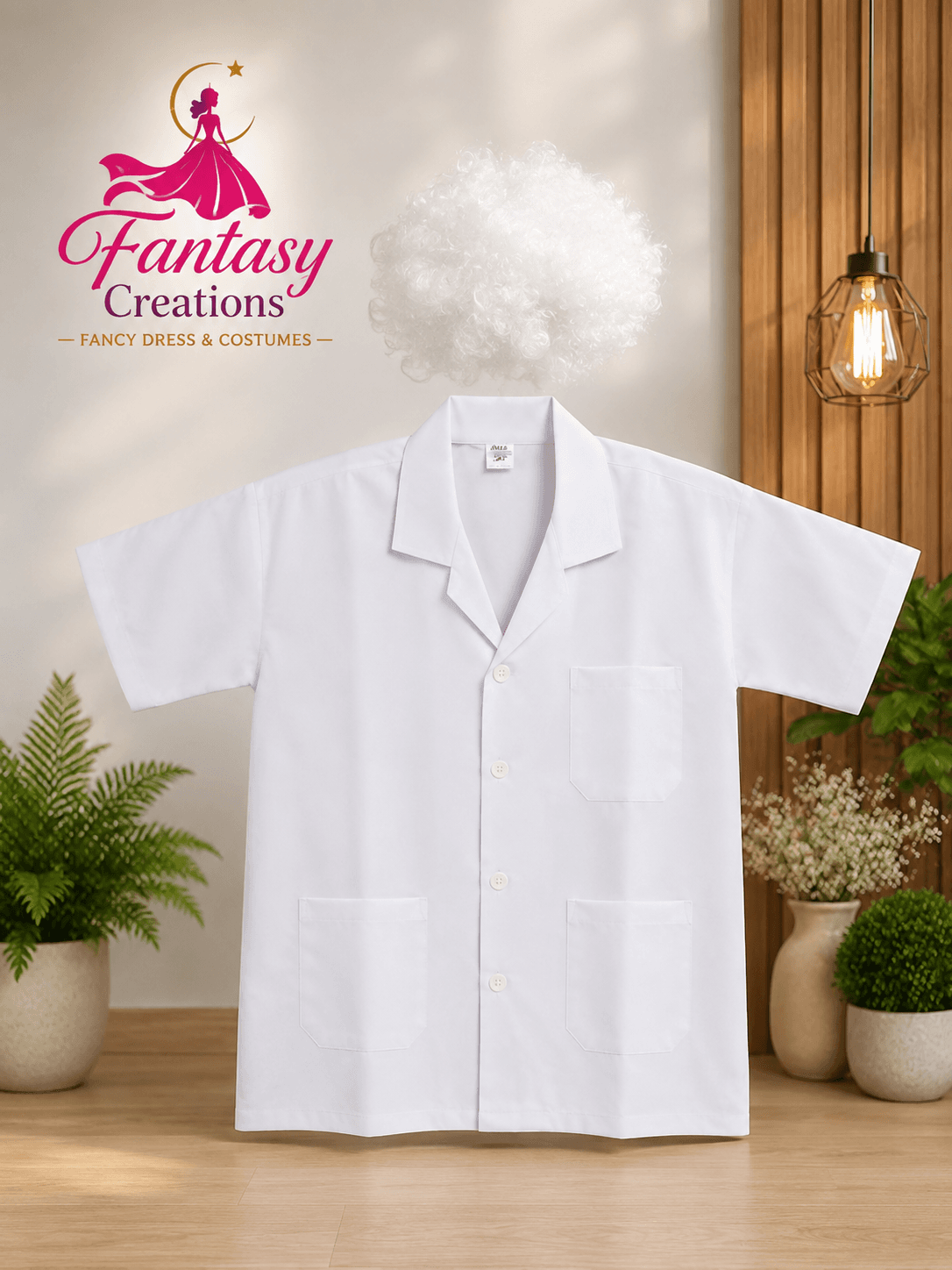 Scientist coat and wig