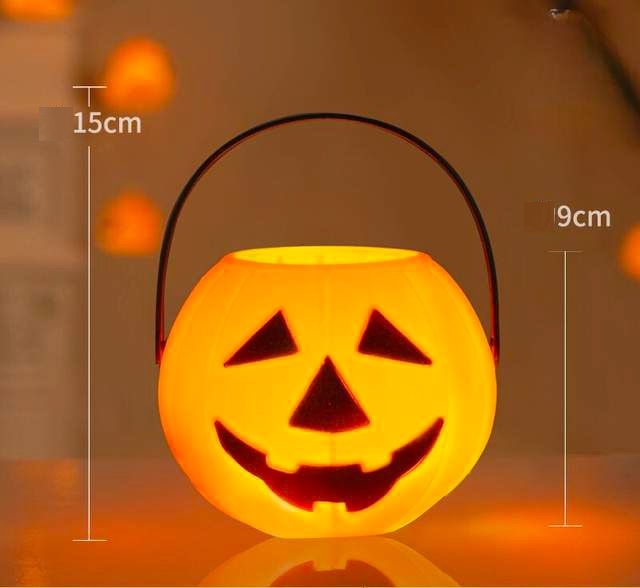 HA02C Jack-O-'Lantern - Pumpkin Basket with Light