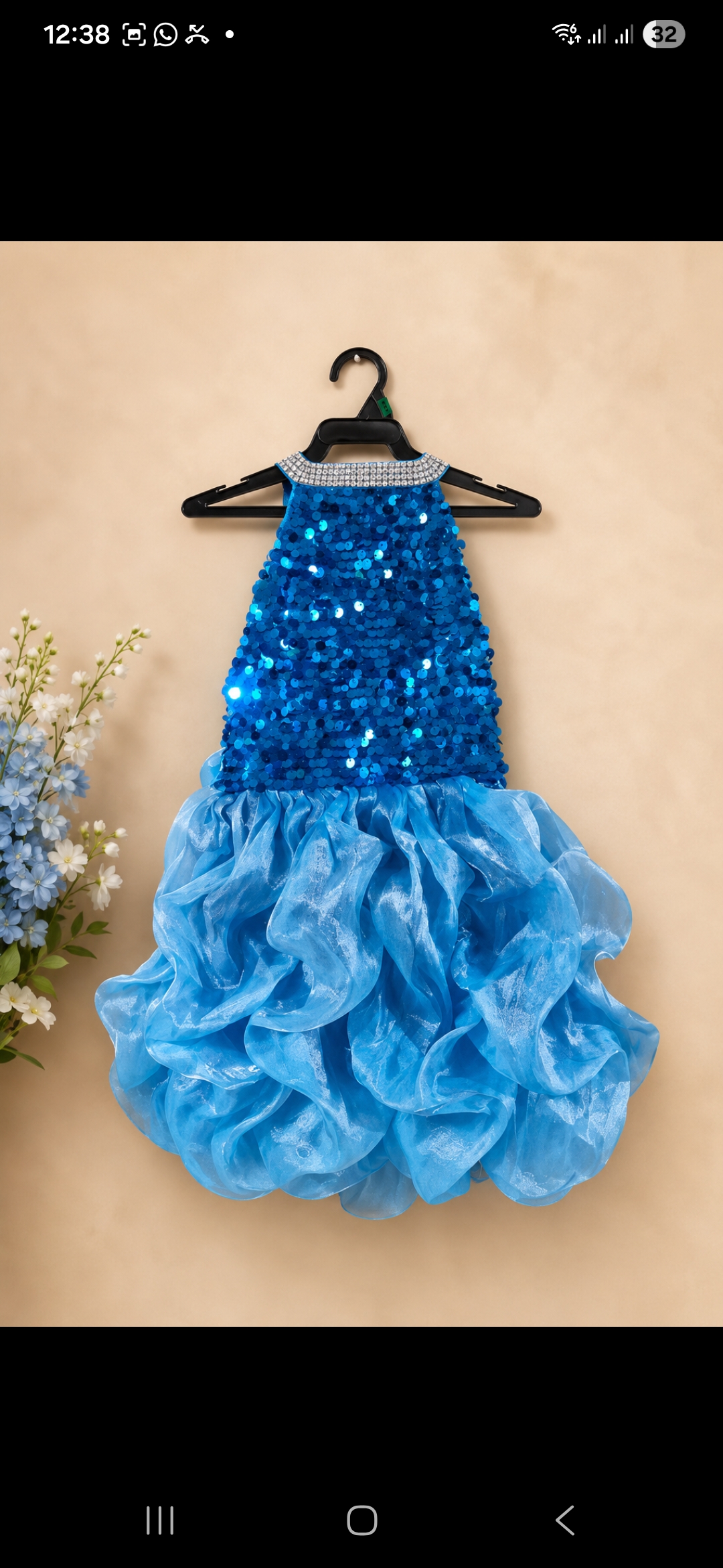Blue Ruffled Dress