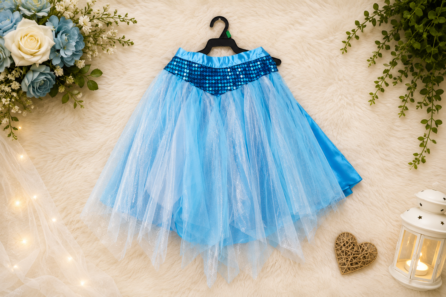 Blue Tulle Skirt