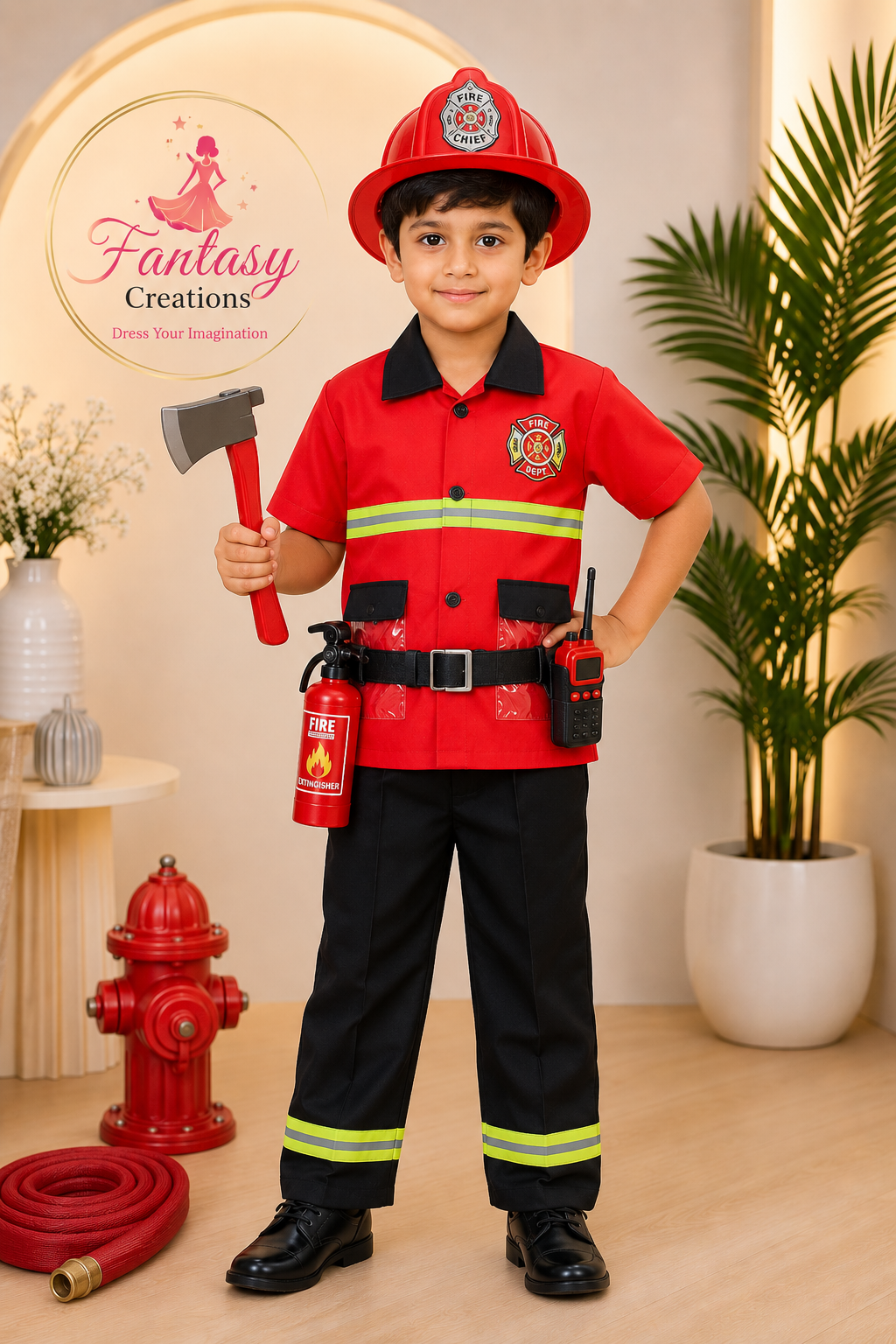 Firefighter costume set