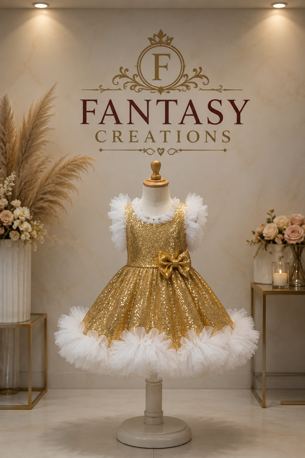 Gold Sequined Dress