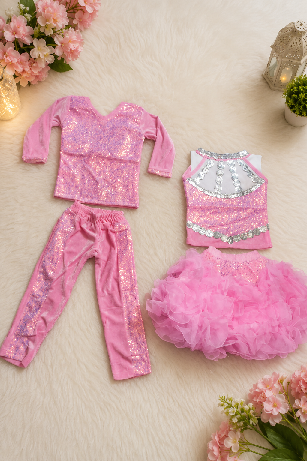 Pink Sequined Costume Top