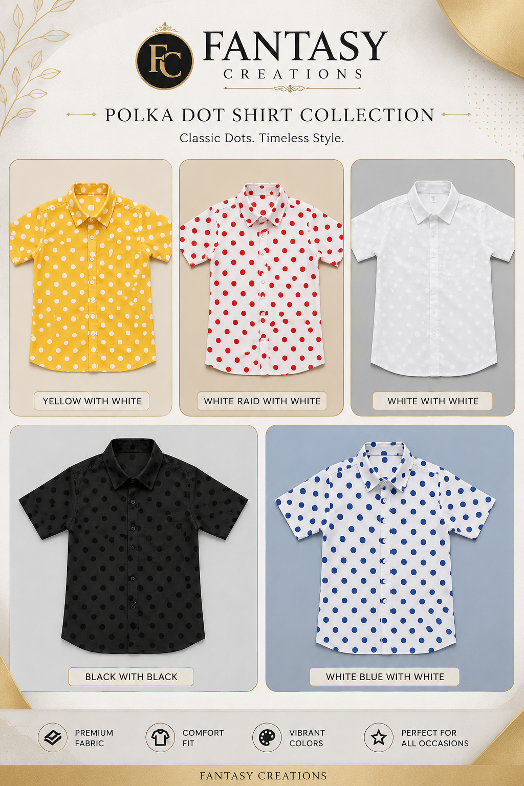 Polka Dot Shirt Shade Card