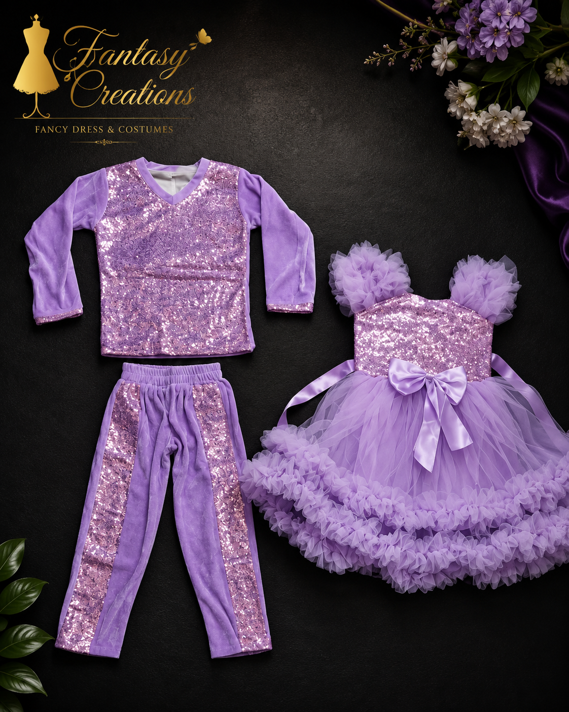 Purple Sequined Dress