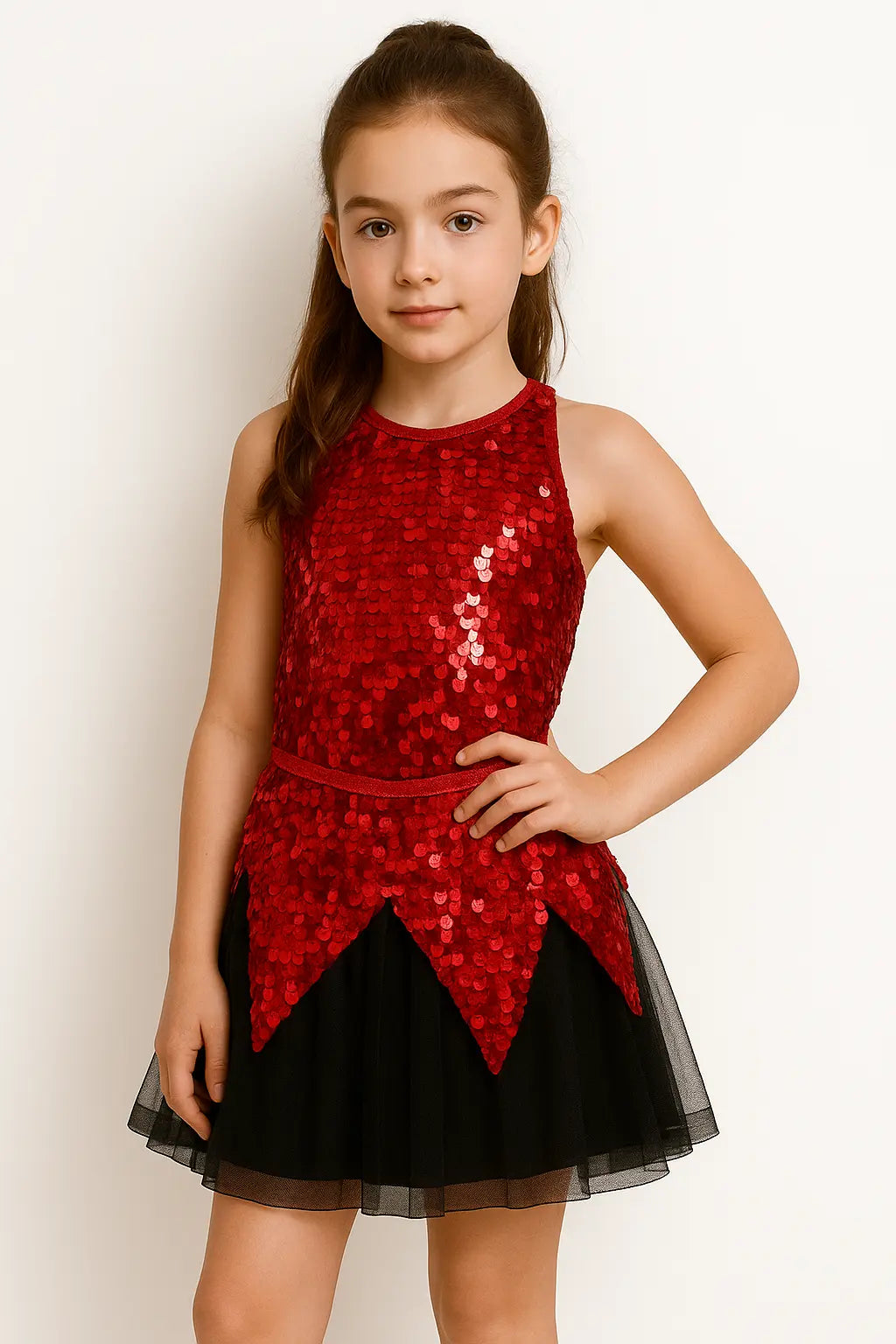 Red Sleeveless Costume Top