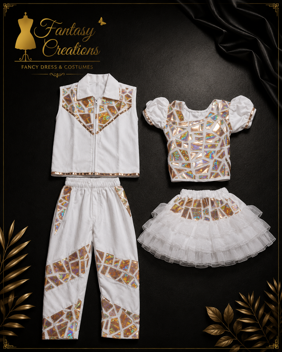 White Mosaic Dress
